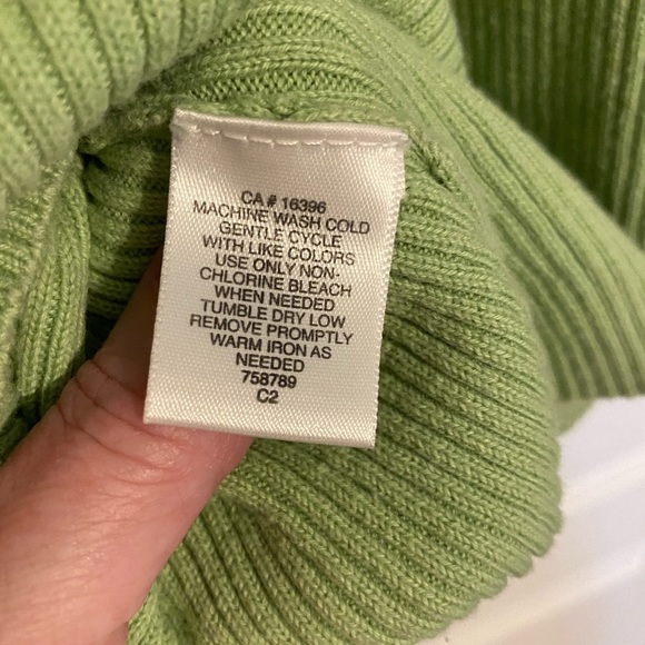 Long Sleeve Green Ribbed Top 2X - Picture 3 of 5